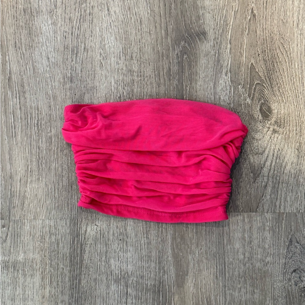 SHEIN Ruched Tube Top